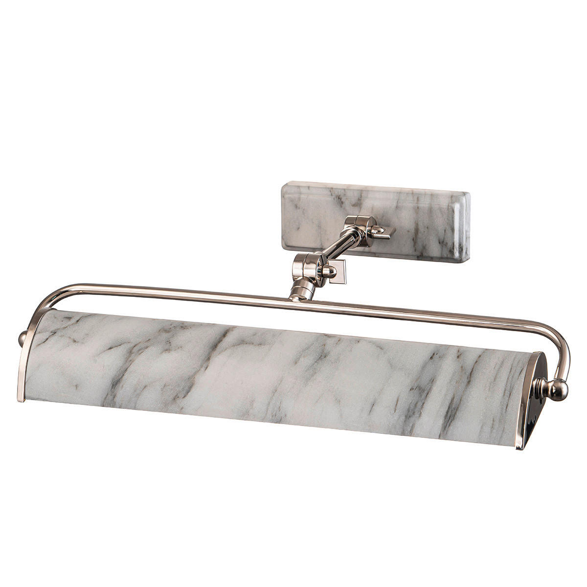 TAVELLAMPA Winchfield   - vit/nickelfärgad, Klassisk, metall (12,7/44,5/31,8cm) - Elstead Lighting