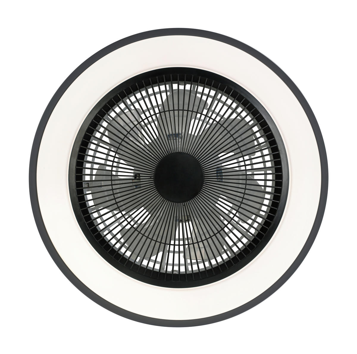 DECKENVENTILATOR - Schwarz/Weiß, Trend, Kunststoff/Metall (58/14,5cm) - Mican