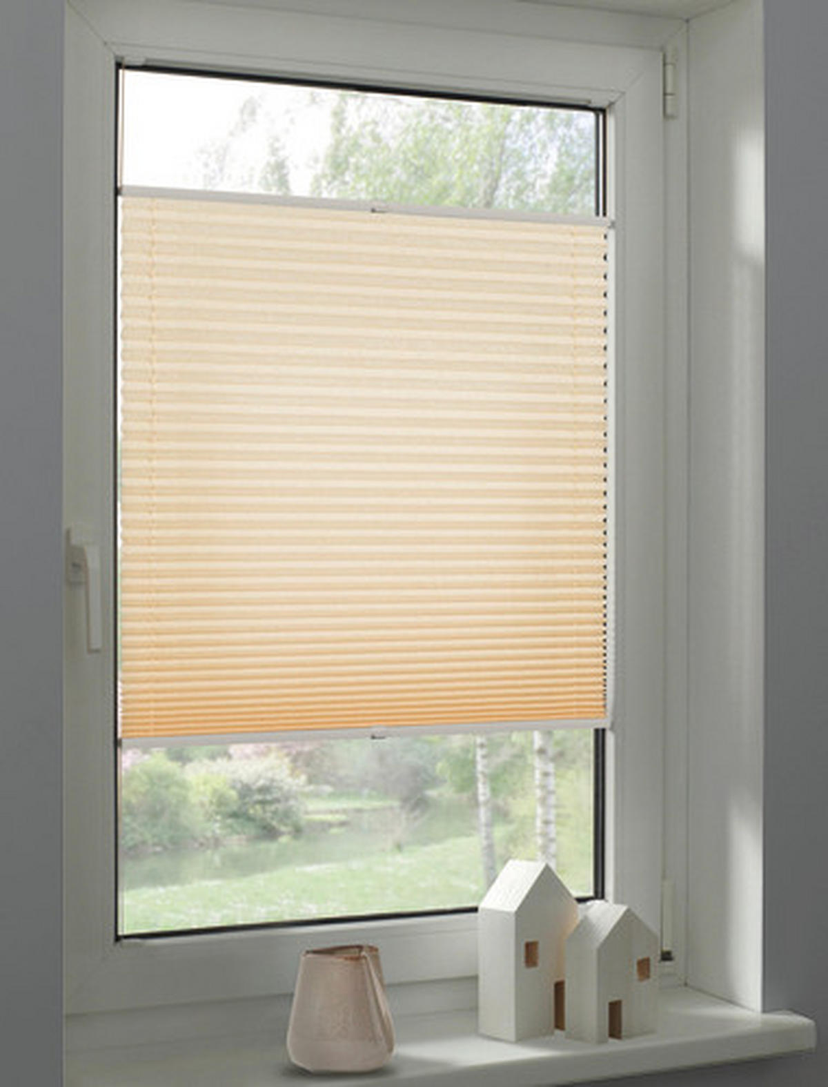 PLISSEE  blickdicht  80/130 cm    - Beige, Basics, Textil (80/130cm) - Schöner Wohnen