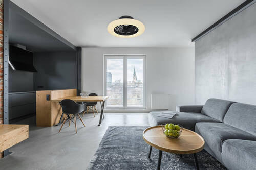 STROPNI VENTILATOR   //3000-6500 K// - črna/opal, Basics, kovina/umetna masa (52,5/17,5cm) - Globo