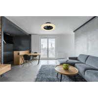 STROPNI VENTILATOR   //3000-6500 K// - črna/opal, Basics, kovina/umetna masa (52,5/17,5cm) - Globo