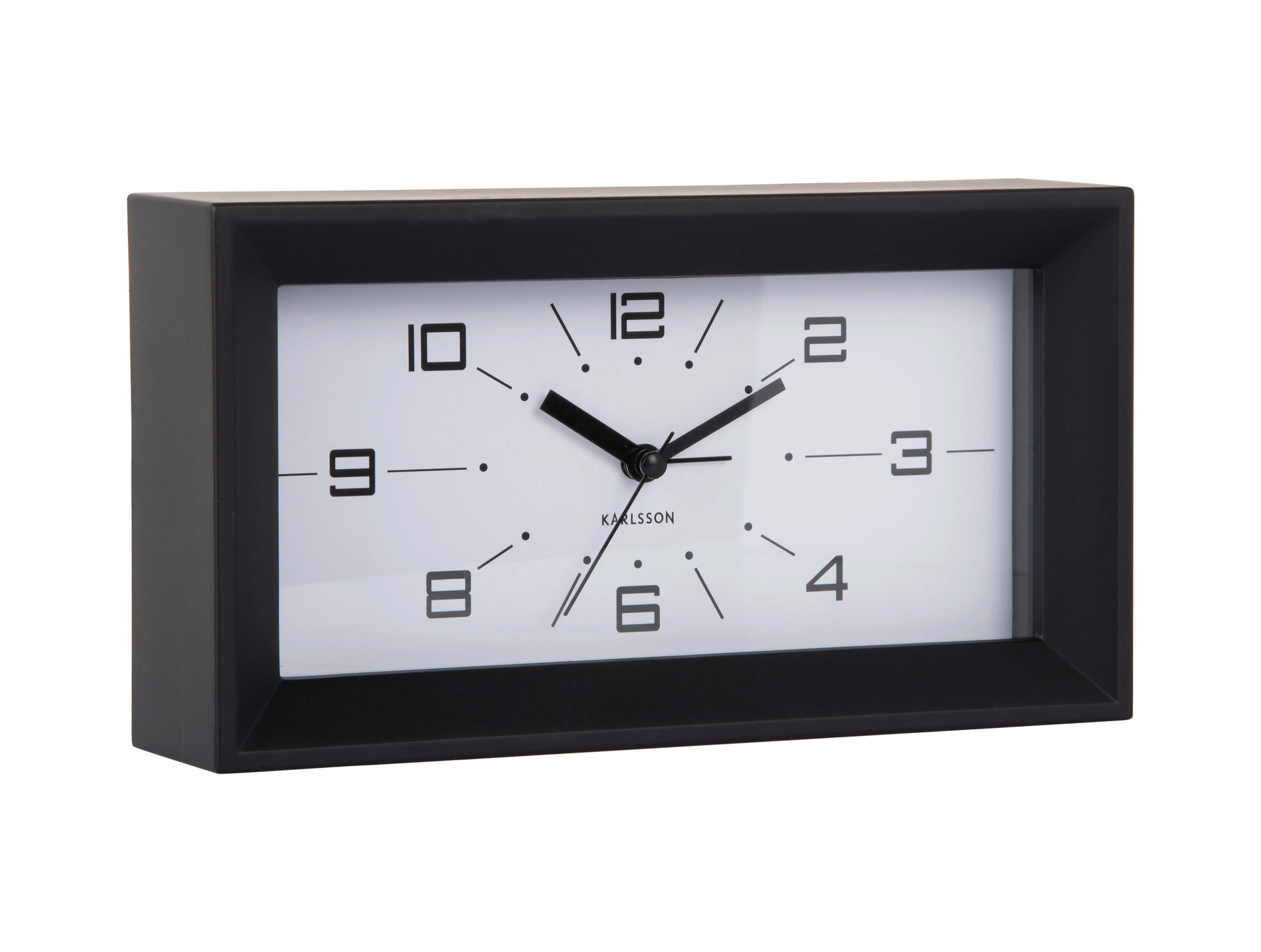 WANDUHR Lujo Schwarz  - Schwarz, Basics, Kunststoff (20/11/6cm) - Karlsson