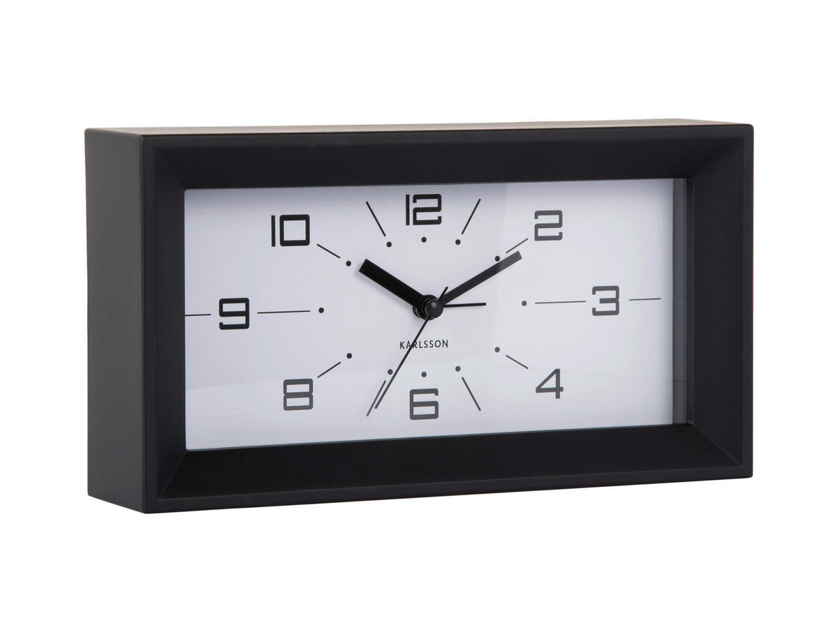 WANDUHR Lujo Schwarz  - Schwarz, Basics, Kunststoff (20/11/6cm) - Karlsson