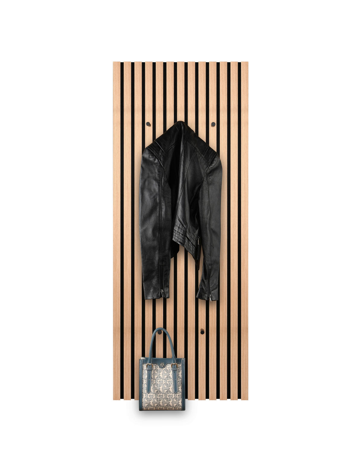GARDEROBENPANEEL  in 50/125/7 cm  - Schwarz/Eiche Artisan, MODERN, Holzwerkstoff/Textil (50/125/7cm) - Xora