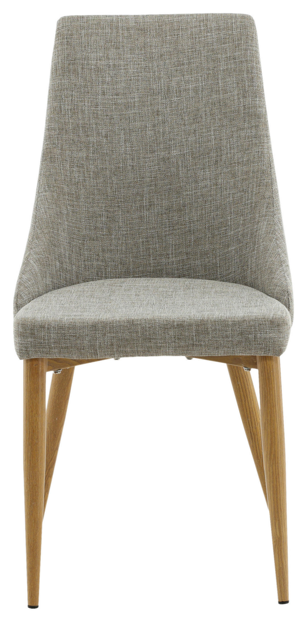 STUHL-SET 2 Stück  in Stahl Textilgeflecht  - Beige/Hellgrau, Design, Textil/Metall (46.5/91/63cm) - Livetastic