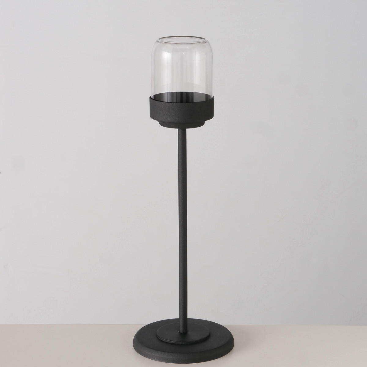 WINDLICHT - Transparent/Schwarz, Trend, Glas/Metall (15/47cm)