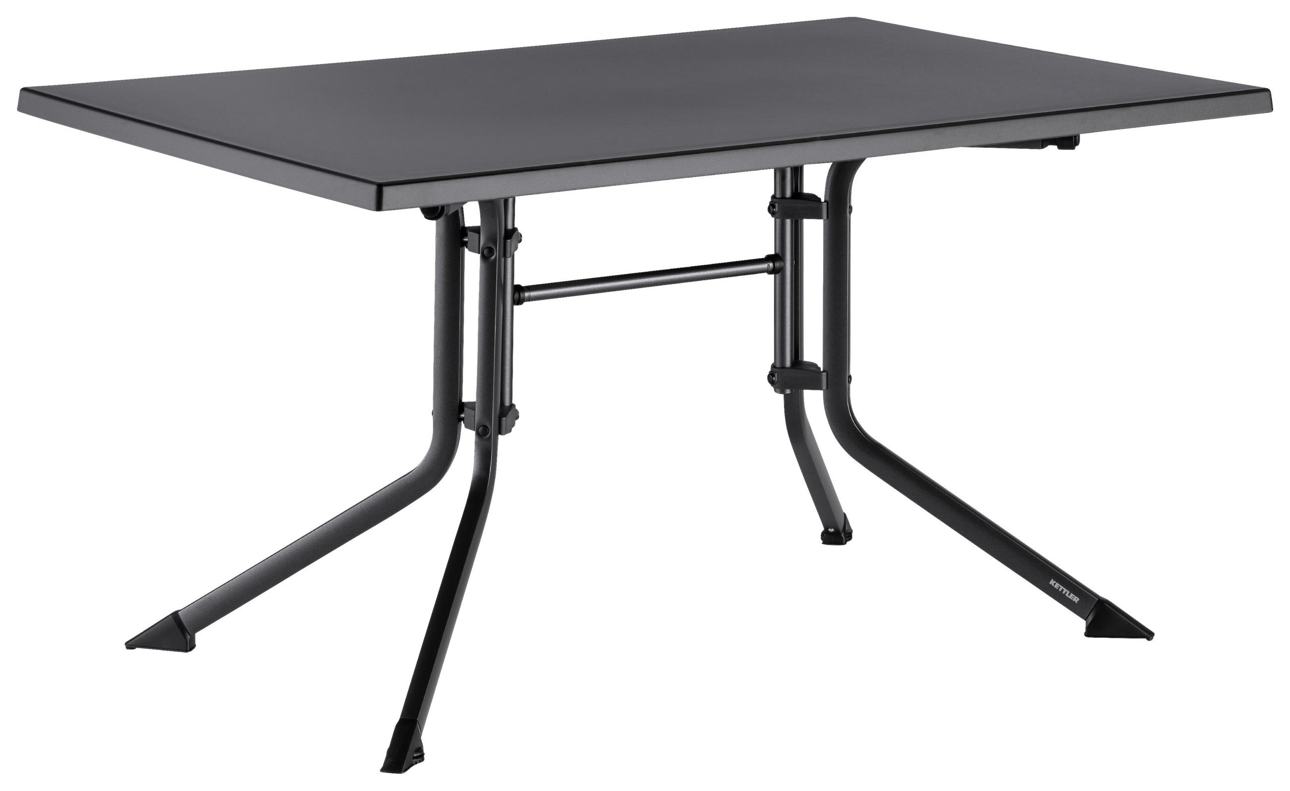 GARTENKLAPPTISCH 140/95/74 cm Metall, Kunststoff rechteckig  - Anthrazit, Basics, Kunststoff/Metall (140/95/74cm) - Kettler