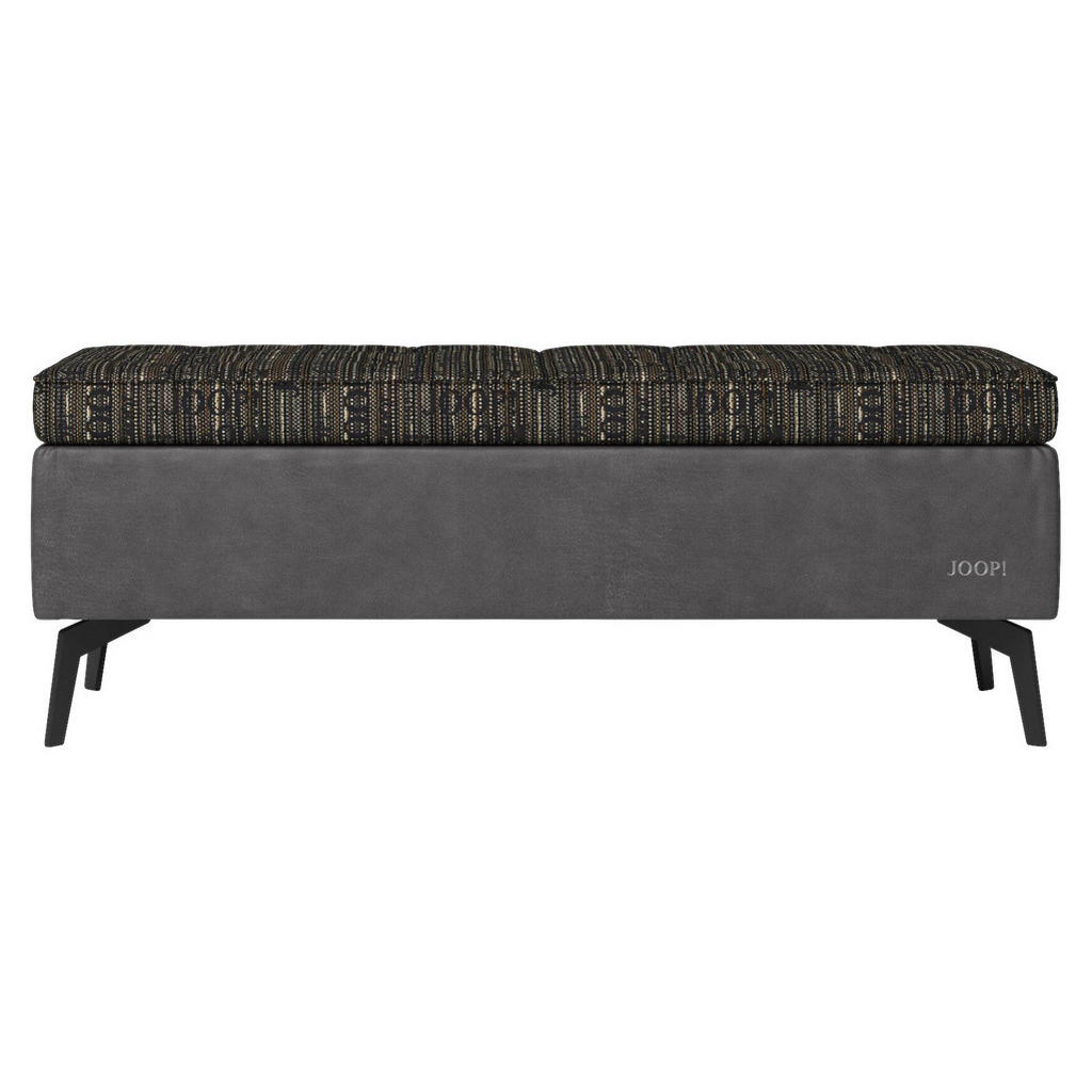 Thumbnail - Joop! Bettbank Select, Dunkelgrau, Textil, 2-Sitzer, 143x54x51 cm, Made in EU, Dgm, Oeko-Tex® Standard 100, Stoffauswahl...