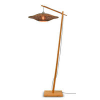 STEHLEUCHTE 60/176 cm    - Schwarz/Naturfarben, Trend, Holz (60/176cm) - Good & Mojo