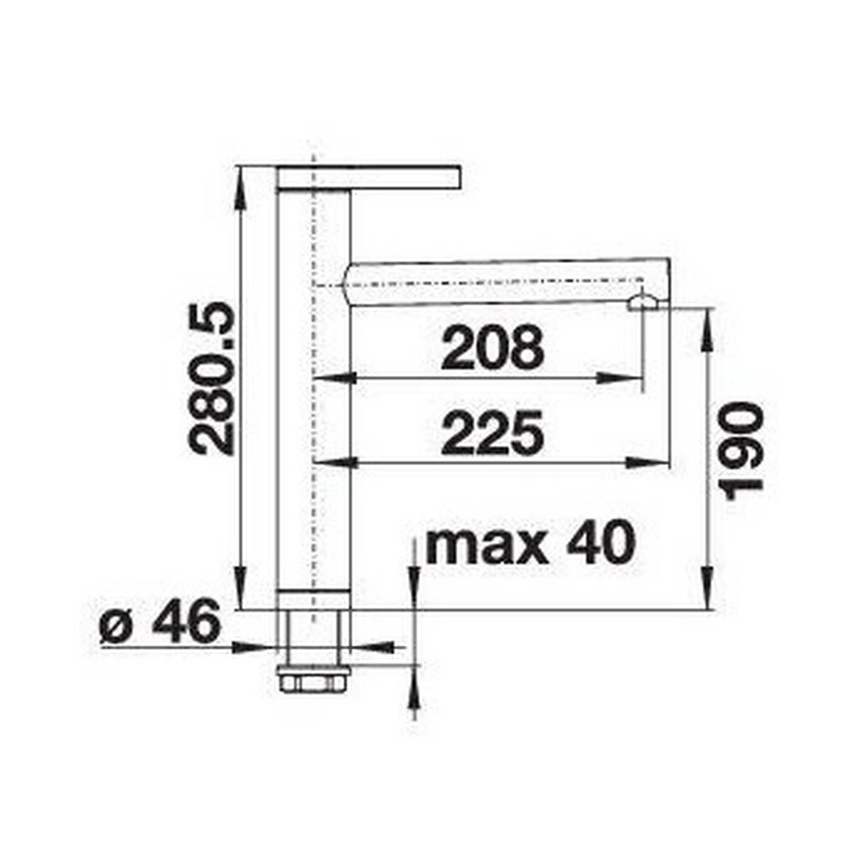 KÜCHENARMATUR 517594  - Chromfarben, Basics, Metall (4,6/28/24,8cm) - Blanco