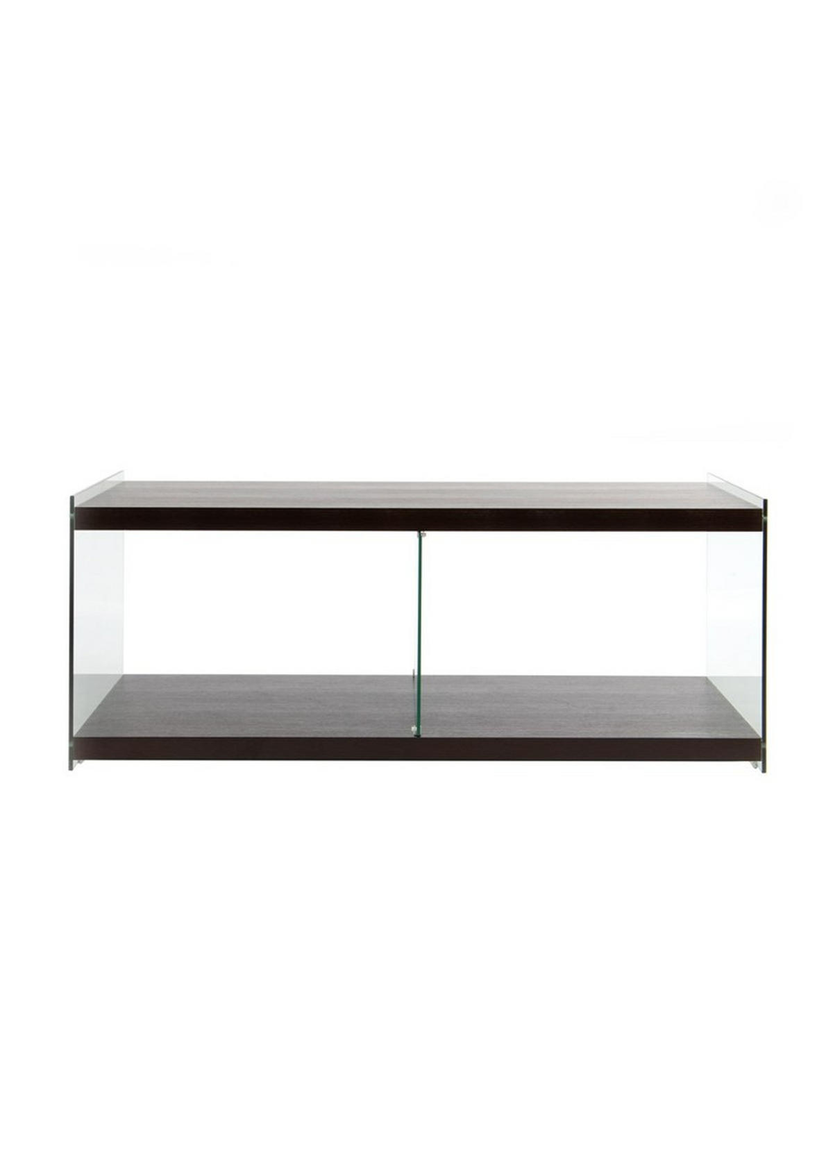 BEISTELLTISCH Dunkelbraun  - Dunkelbraun, Design, Glas/Holz (120/60/45cm) - Kayoom