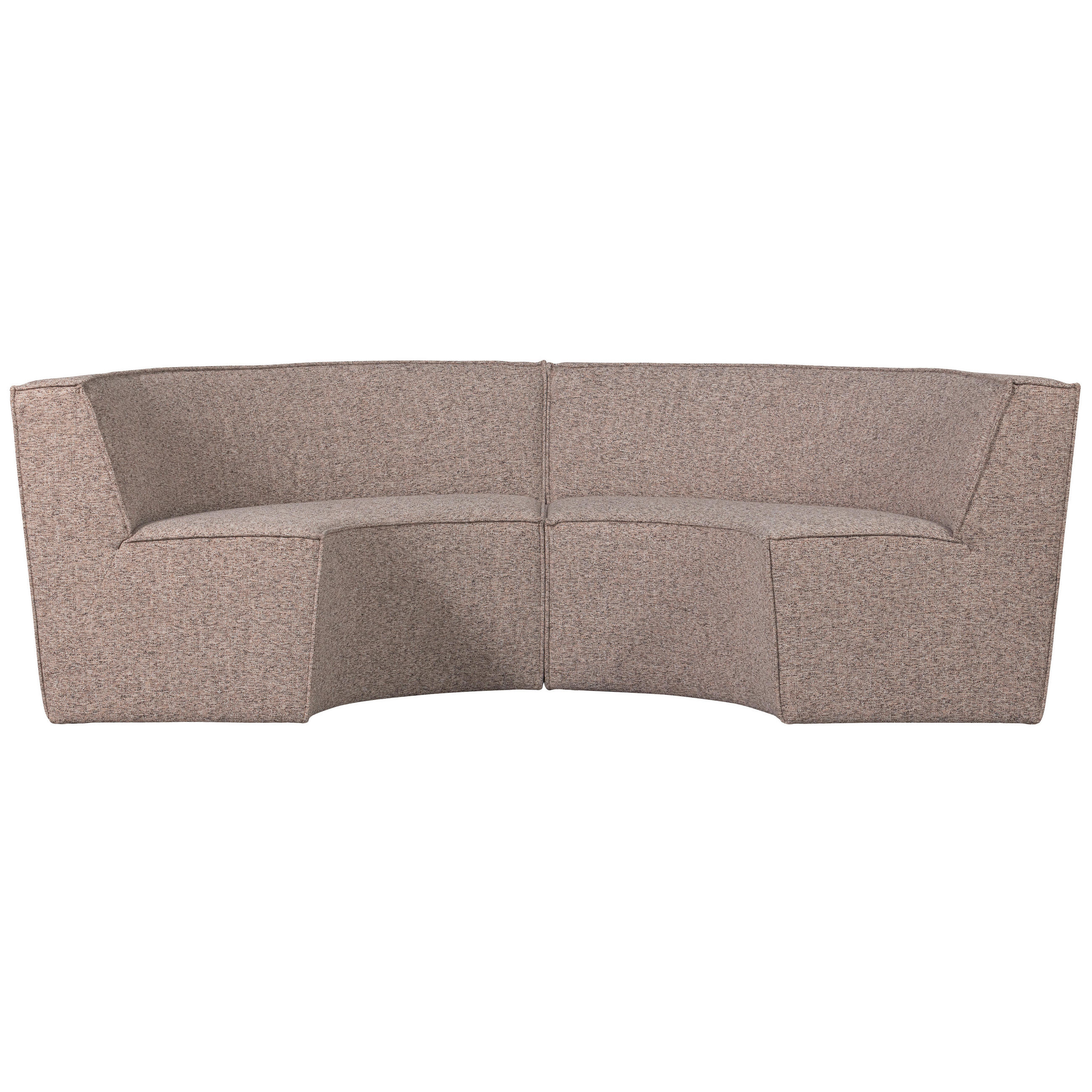 ECKBANK Webstoff Sandfarben Kunststoff   - Sandfarben/Schwarz, Design, Kunststoff/Textil (262/85/131cm) - Livetastic