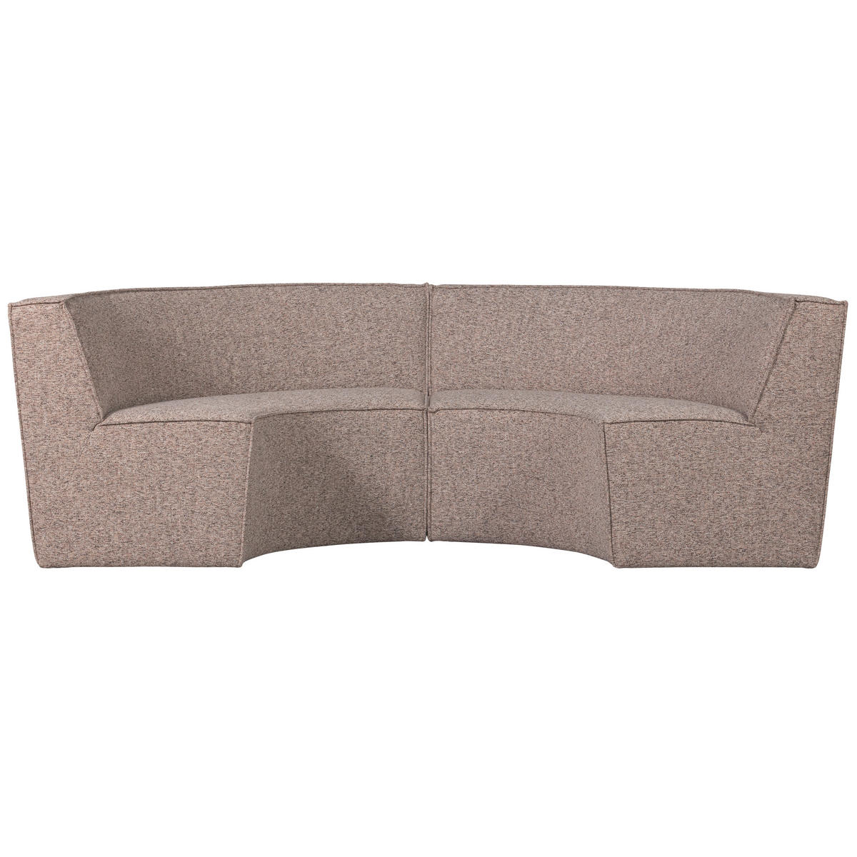 ECKBANK  in Sandfarben  - Sandfarben/Schwarz, Design, Kunststoff/Textil (262/85/131cm) - Livetastic