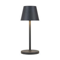 AKKU-TISCHLEUCHTE 12/30 cm  - Dunkelgrau, Basics, Kunststoff/Metall (12/30cm) - Novel