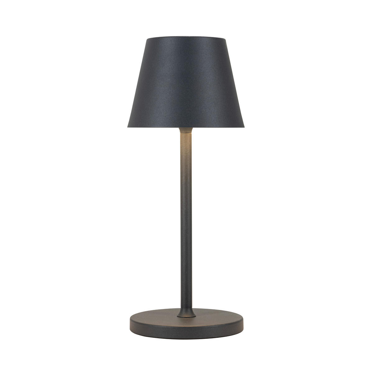 AKKU-TISCHLEUCHTE 12/30 cm  - Dunkelgrau, Basics, Kunststoff/Metall (12/30cm) - Novel