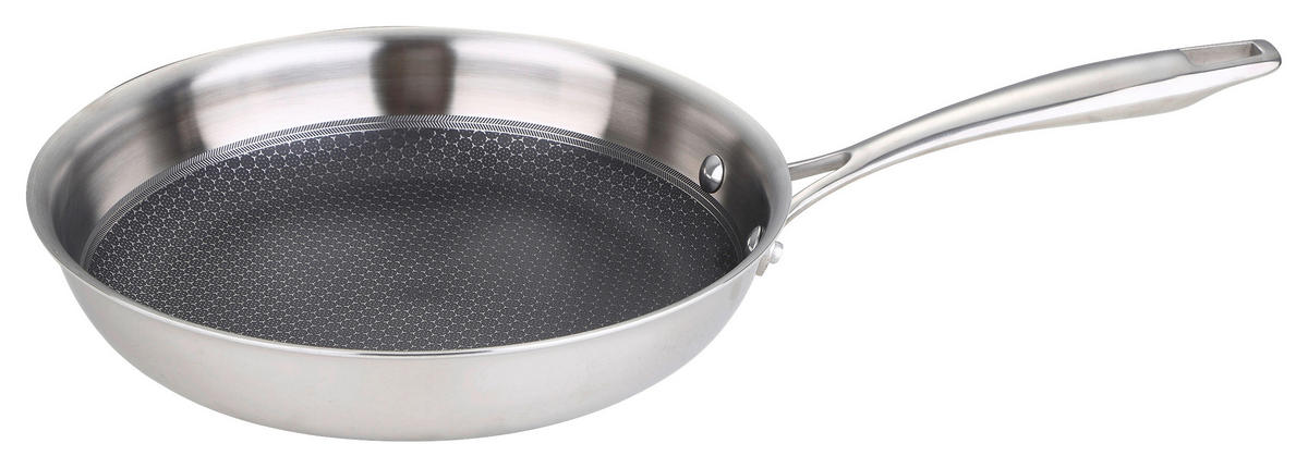 BRATPFANNE PTFE-Antihaftbeschichtung 20 cm  - Silberfarben, Basics, Metall (20cm) - Masterpro