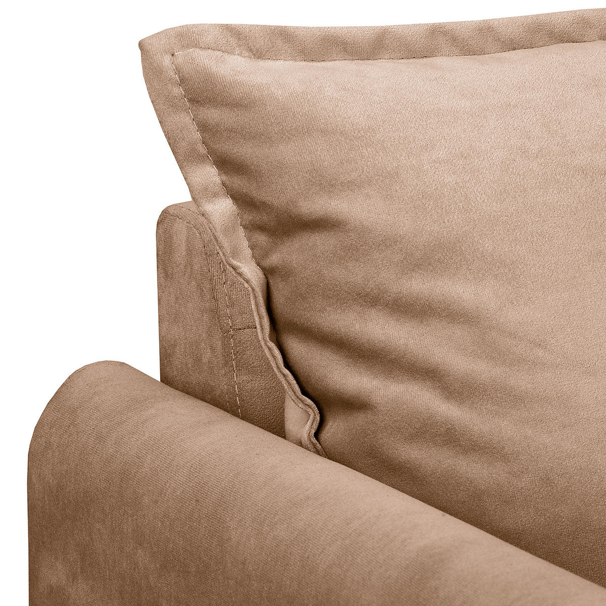 2-SITZER-SOFA JULI in Samt Dunkelbraun  - Dunkelbraun/Schwarz, Design, Holz/Textil (138/86/100cm) - P & B