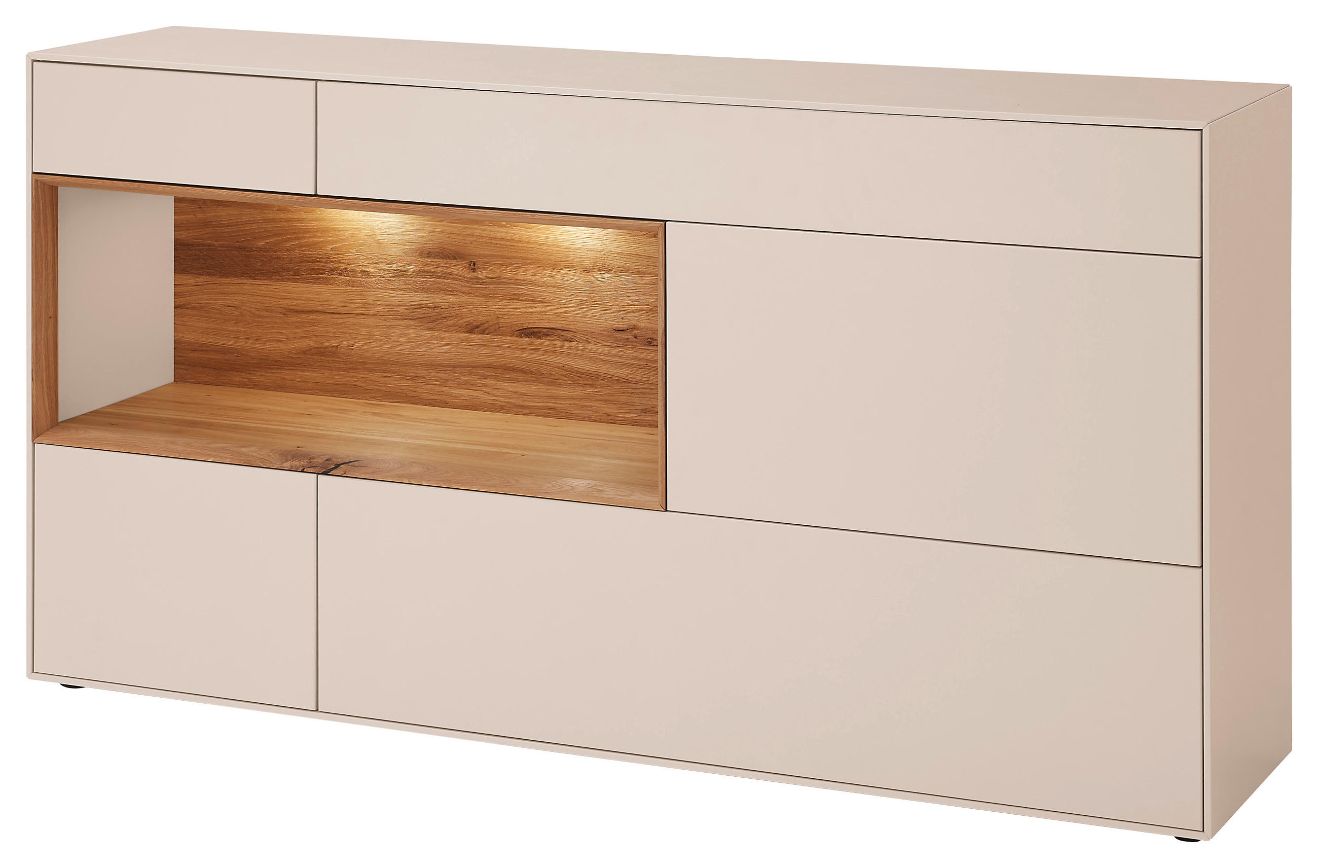 SIDEBOARD Sandfarben, Wildeiche  166/86/39 cm  - Sandfarben/Wildeiche, Design, Holz/Holzwerkstoff (166/86/39cm) - Dieter Knoll