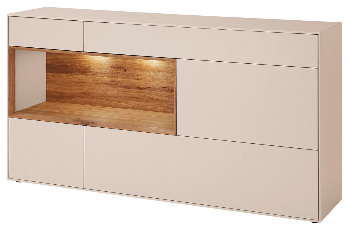 SIDEBOARD Sandfarben, Wildeiche  166/86/39 cm  - Sandfarben/Wildeiche, Design, Holz/Holzwerkstoff (166/86/39cm) - Dieter Knoll