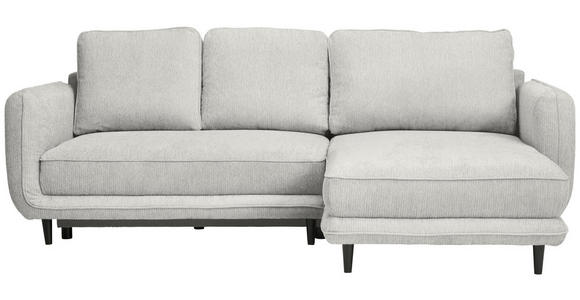 ECKSOFA in Struktur Naturfarben - Schwarz/Naturfarben, KONVENTIONELL, Holz/Textil (247/170cm) - Carryhome