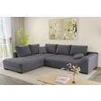 ECKSOFA Graphitfarben Cord  - Schwarz/Graphitfarben, KONVENTIONELL, Holz/Textil (202/298cm) - Carryhome