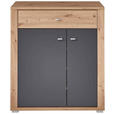 GARDEROBE 5-teilig  in 260/199/38 cm  - Graphitfarben/Eiche Artisan, Design, Holzwerkstoff/Textil (260/199/38cm) - Xora