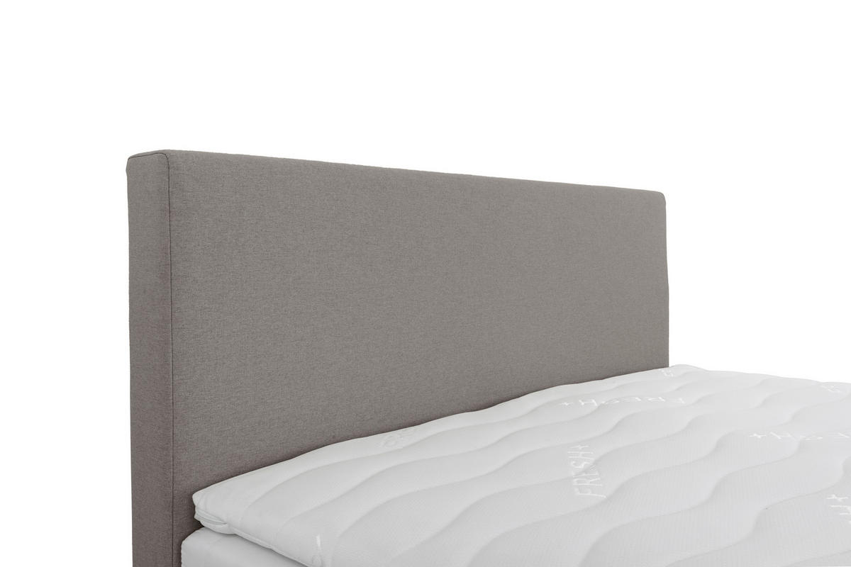 POLSTERBETT Bettkasten, Topper 140/200 cm  in Taupe  - Taupe/Chromfarben, KONVENTIONELL, Holz/Kunststoff (140/200cm) - MID.YOU