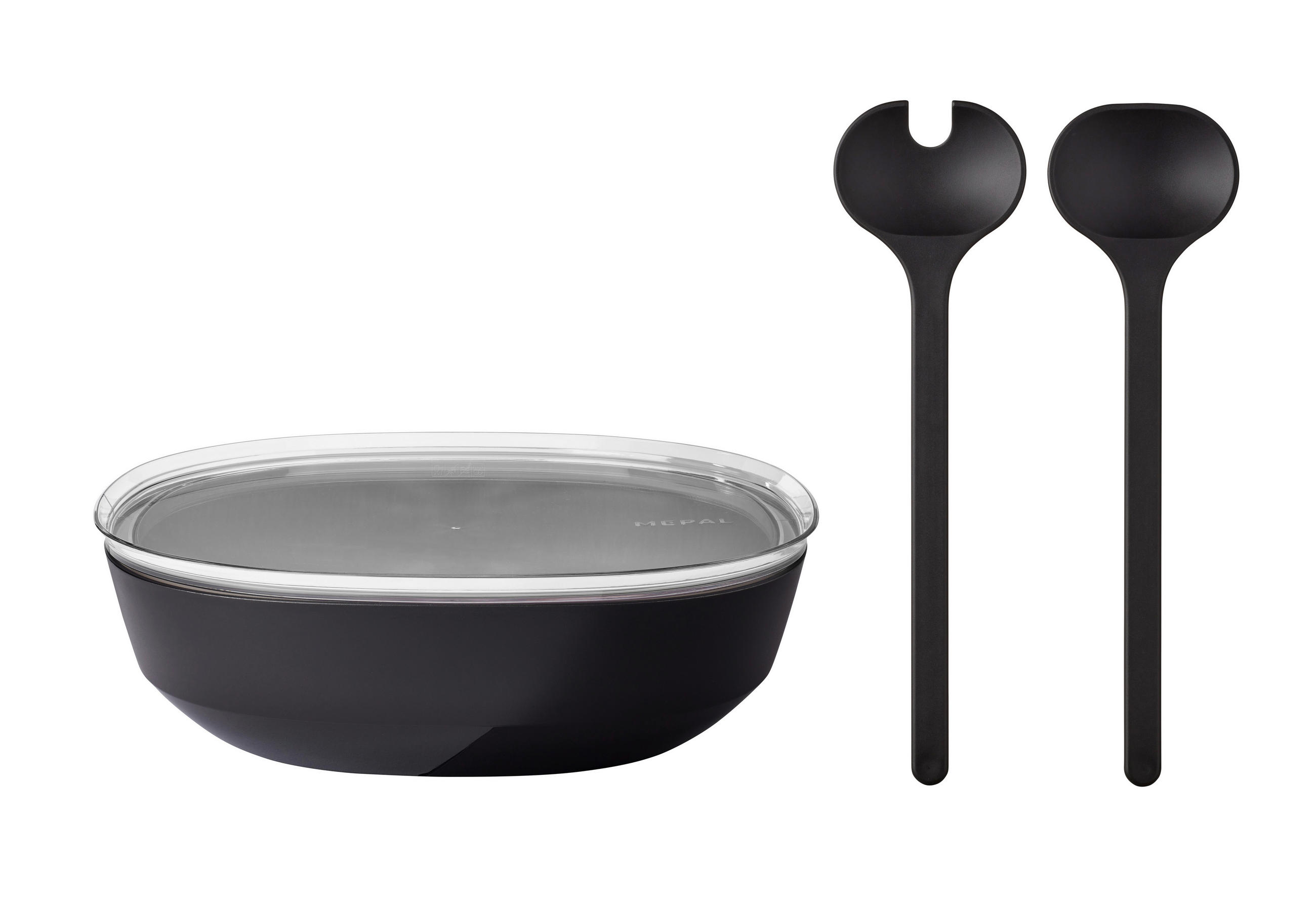 SALATSET  2-teilig  - Schwarz, KONVENTIONELL (30,1/9,2cm) - Mepal