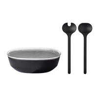 SALATSET  2-teilig  - Schwarz, KONVENTIONELL (30,1/9,2cm) - Mepal