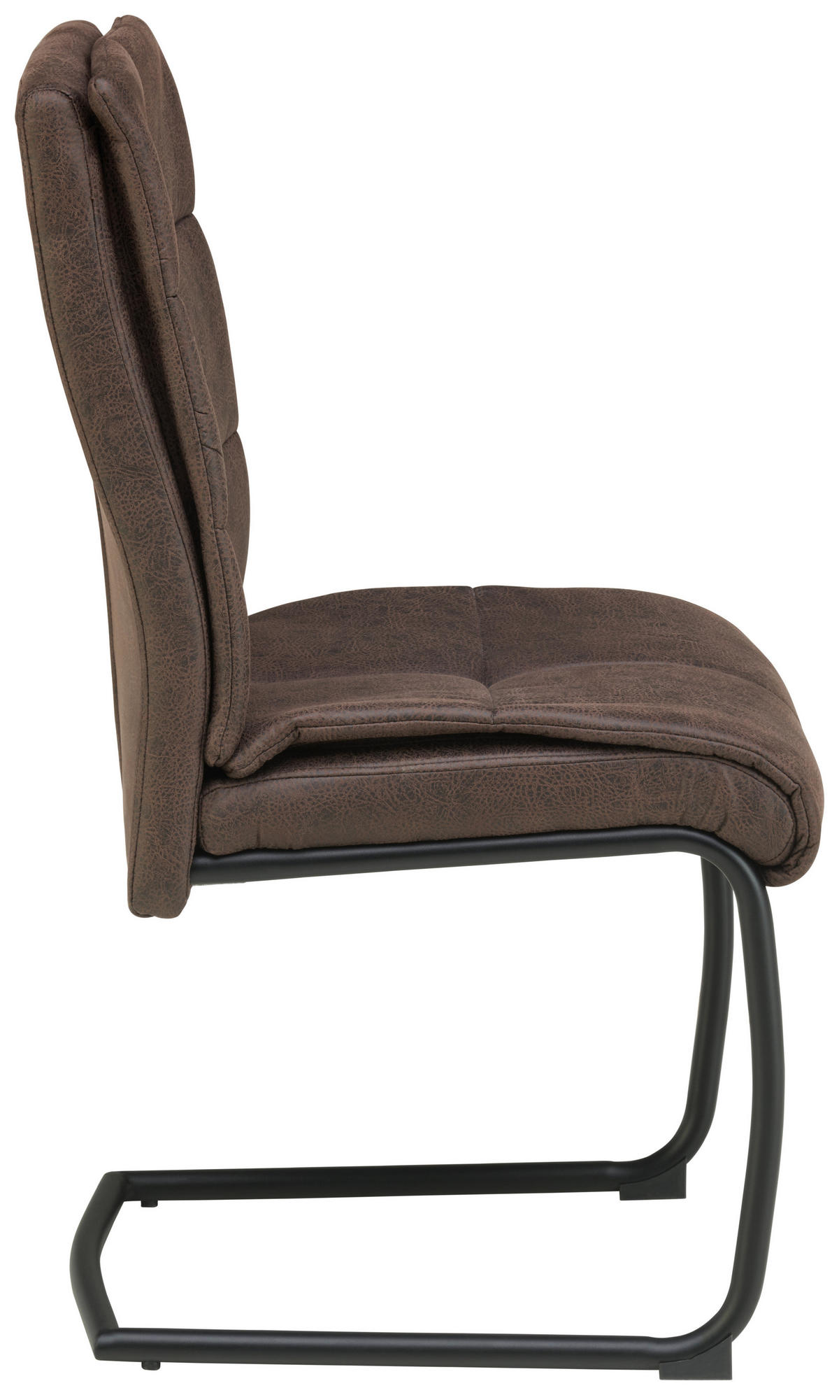 SCHWINGSTUHL  in Eisen Mikrofaser  - Schwarz/Braun, LIFESTYLE, Textil/Metall (38/97/45cm) - Livetastic