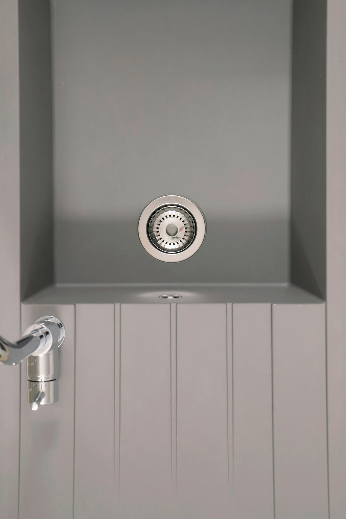 SPÜLE HOUSTON100X501BG  - Grau, Trend, Glas/Kunststoff (100/21/50cm) - Respekta