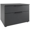 NACHTSCHRANK 54/47/41 cm  - Graphitfarben/Schwarz, Design, Holzwerkstoff/Kunststoff (54/47/41cm) - Boxxx