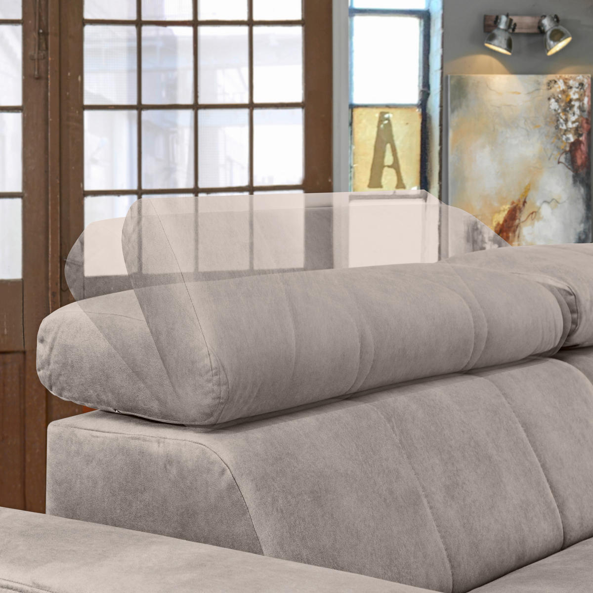 SAROKKANAPÉ textil bézs  - bézs/fekete, Design, textil/fém (267/181cm) - Carryhome