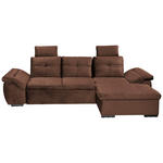 ECKSOFA  in Mikrovelours Kupferfarben  - Schwarz/Kupferfarben, KONVENTIONELL, Kunststoff/Textil (275/170cm) - Carryhome