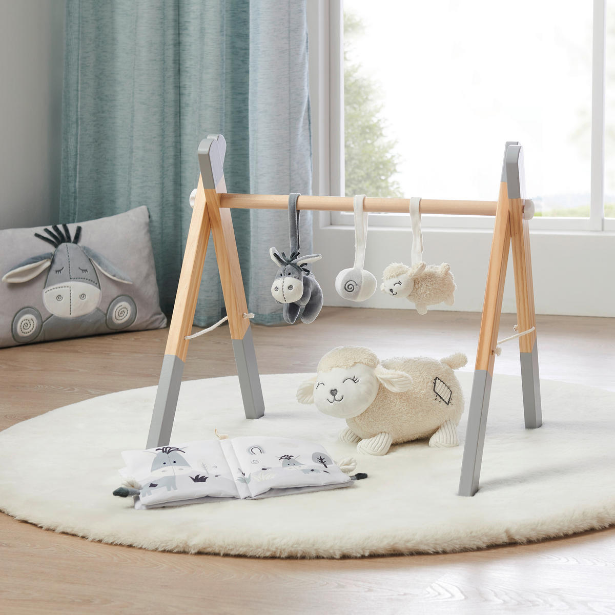 BABAPÁRNA 30/50 cm  - világosszürke/szürke, Basics, textil (30/50cm) - Patinio