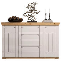 SIDEBOARD  161/100/47 cm 3 Schublade(n)  - Kaschmir/Eiche Artisan, ROMANTIK / LANDHAUS, Holzwerkstoff/Metall (161/100/47cm) - Landscape