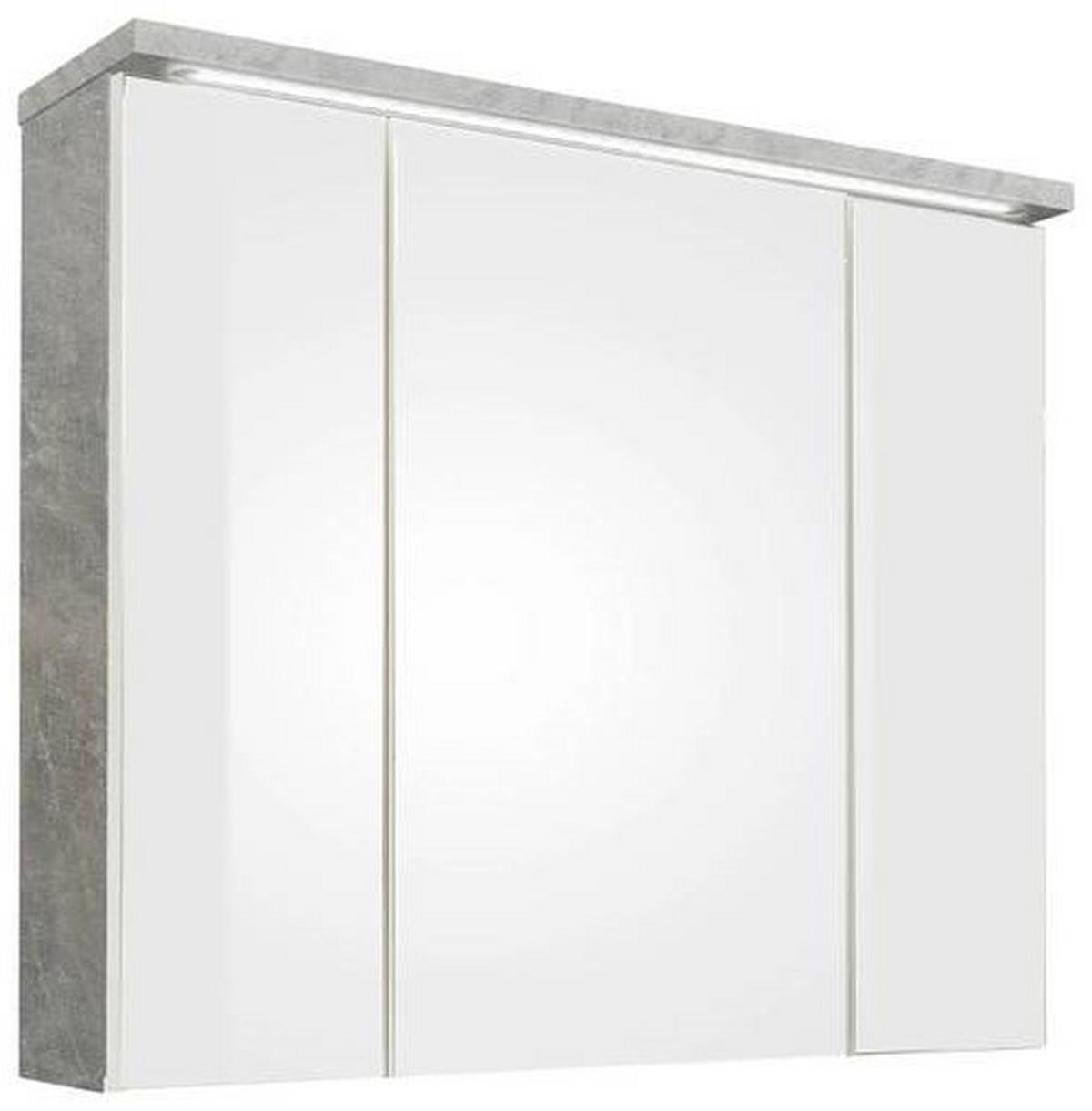 ZRCADLOVÁ SKŘÍŇKA, šedá, 80/69/20 cm - šedá, Konvenční, kompozitní dřevo/sklo (80/69/20cm) - Livetastic