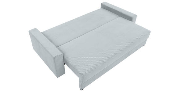 SCHLAFSOFA in Cord Hellgrau  - Hellgrau/Schwarz, KONVENTIONELL, Kunststoff/Textil (233/92/108cm) - Carryhome