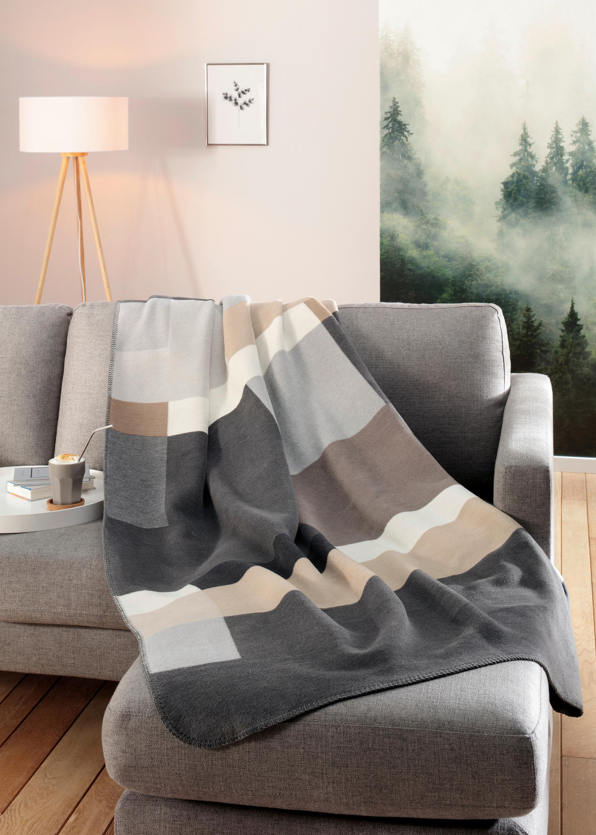 ODEJA 220/240 cm modrosiva  - modrosiva, Konvencionalno, umetna masa/tekstil (220/240cm)