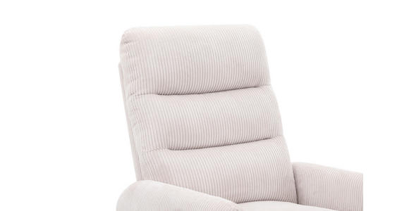 RELAXSESSEL Cord Relaxfunktion    - Beige/Schwarz, Design, Textil/Metall (78/107/95cm) - Carryhome