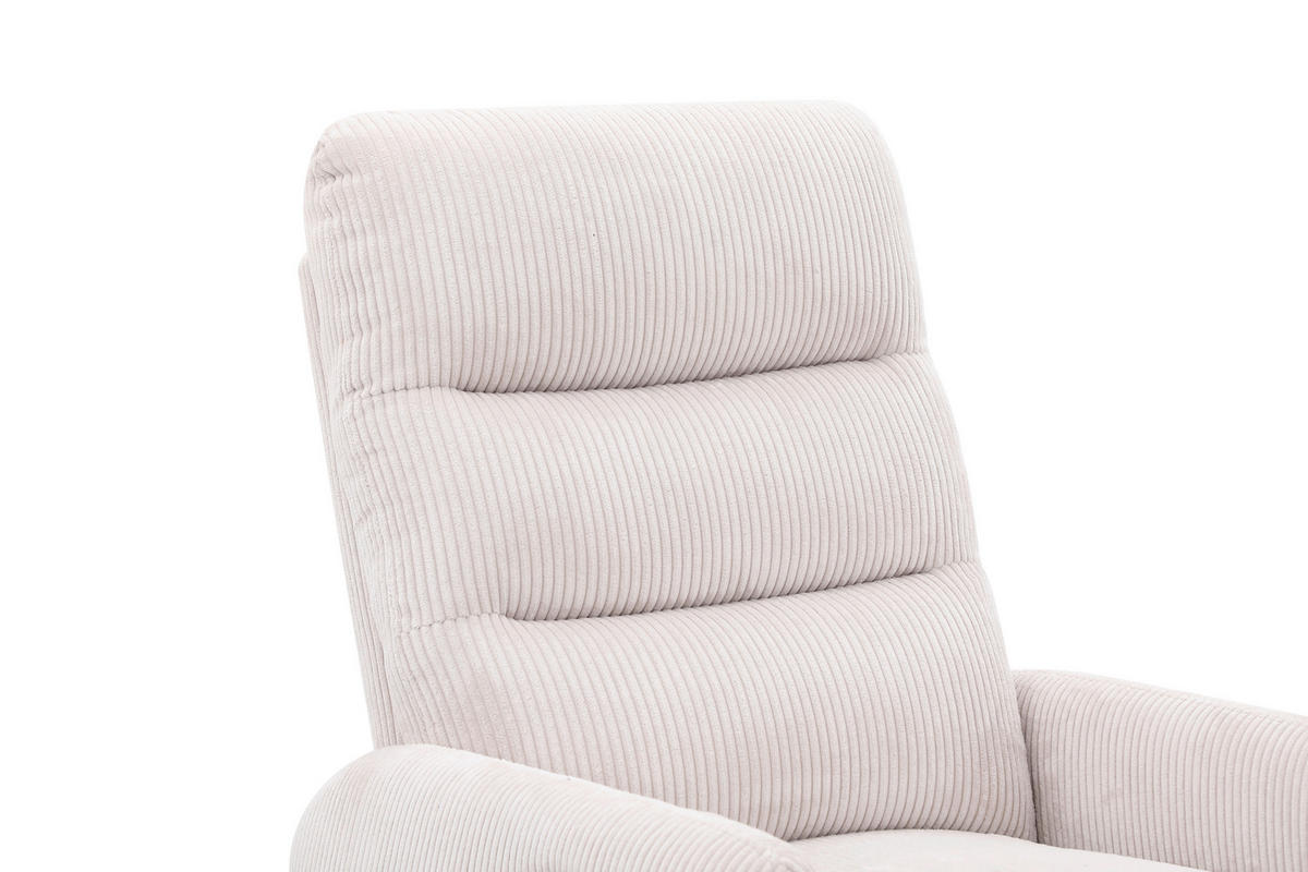 RELAXSESSEL Cord Relaxfunktion    - Beige/Schwarz, Design, Textil/Metall (78/107/95cm) - Carryhome