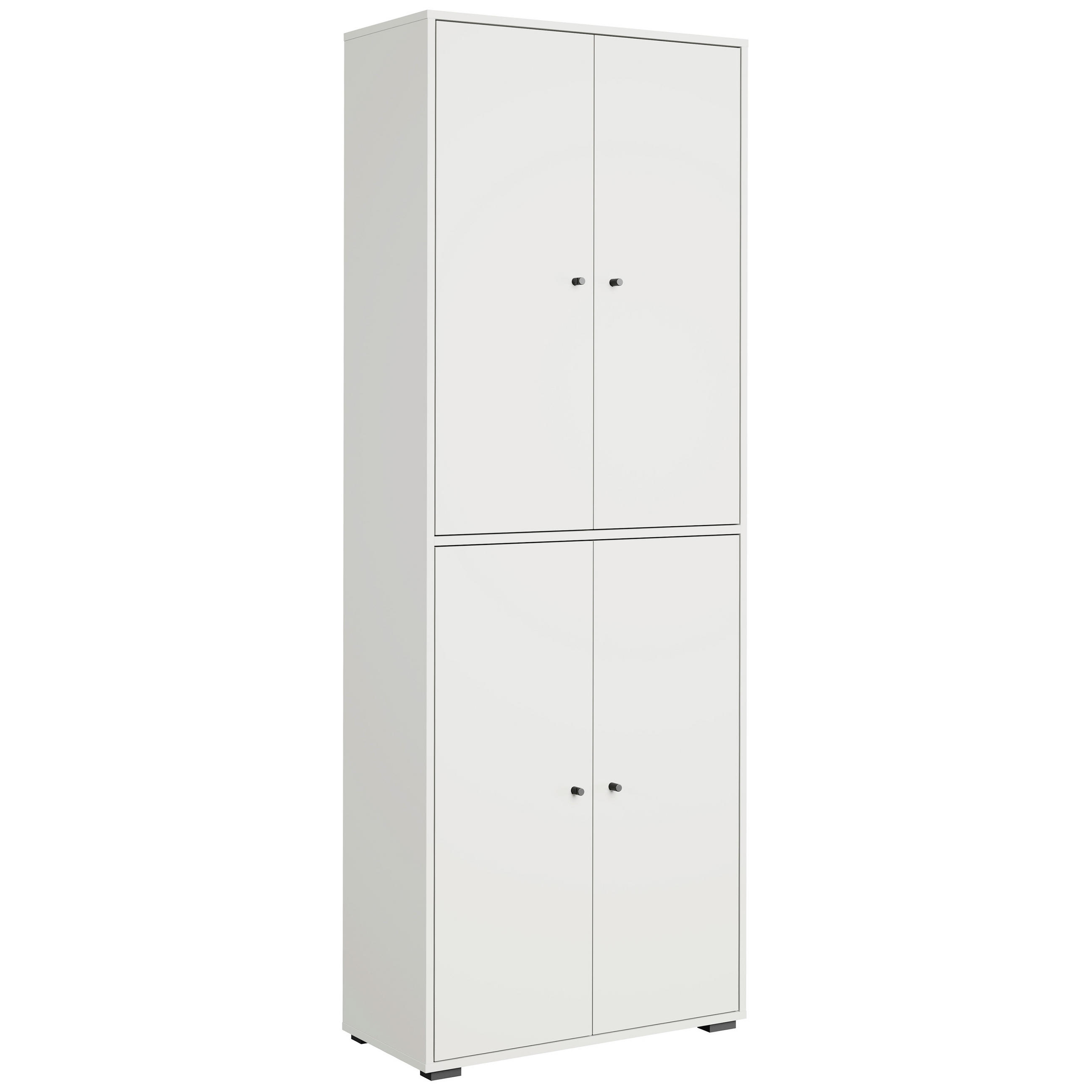 SKOSKÅP  i 70/190/33 cm  - vit/svart, Basics, metall/trämaterial (70/190/33cm) - P & B