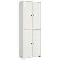 SKOSKÅP  i 70/190/33 cm  - vit/svart, Basics, metall/trämaterial (70/190/33cm) - P & B
