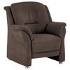 SESSEL in Mikrofaser Graubraun  - Graubraun/Beige, Konventionell, Textil/Metall (90/100/89cm) - Beldomo Comfort