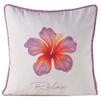 ZIERKISSEN  45/45 cm   - Weiss/Rot, Basics, Textil (45/45cm)