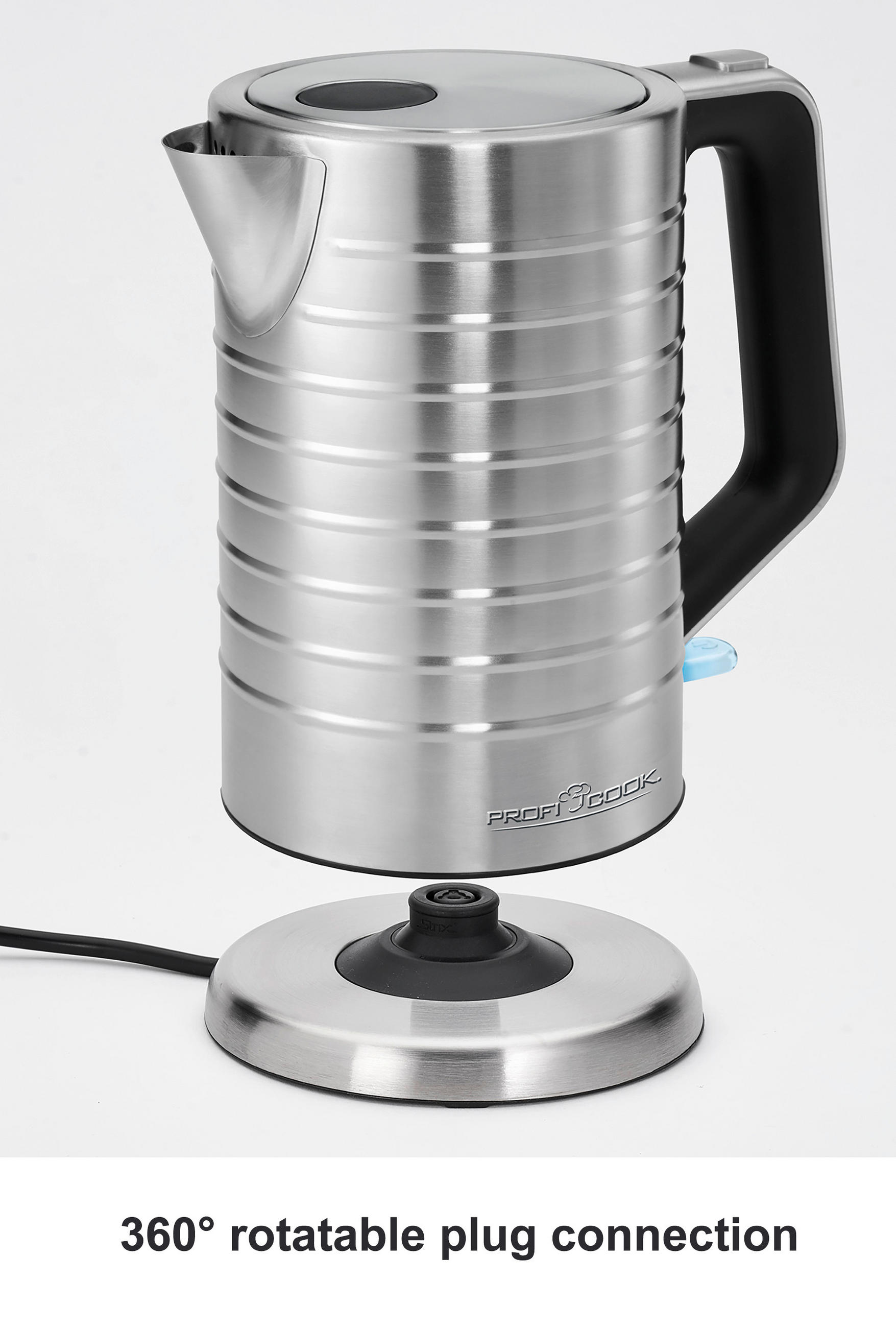WASSERKOCHER 1,7 L  - Edelstahlfarben, Basics, Kunststoff/Metall (21,5/15,5/23,5cm) - Bomann