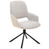 ARMLEHNSTUHL  in Eisen Webstoff  - Beige/Schwarz, Design, Textil/Metall (57/93/64cm) - Novel