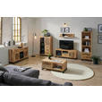 SIDEBOARD 130/80/40 cm  - Schwarz/Naturfarben, ROMANTIK / LANDHAUS, Glas/Holz (130/80/40cm) - Carryhome