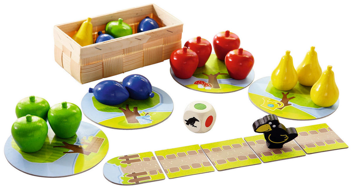LERNSPIEL Meine ersten Spiel Erster Obstgarten  - Multicolor, Basics, Karton/Naturmaterialien (22,4/22,5/7,3cm) - Haba