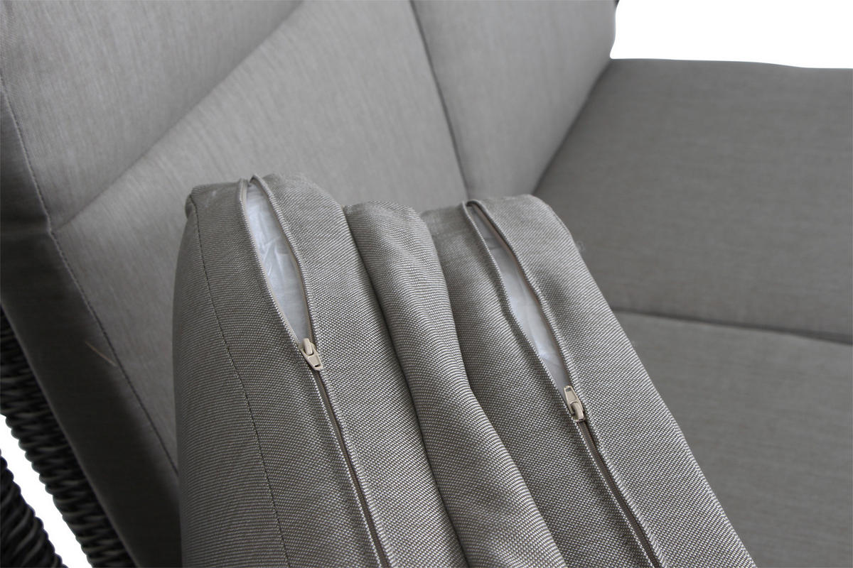 LOUNGEGARNITUR 4-teilig   72/206/103 cm Aluminium  - Grau, Basics, Keramik/Kunststoff (72/206/103cm) - Siena Garden